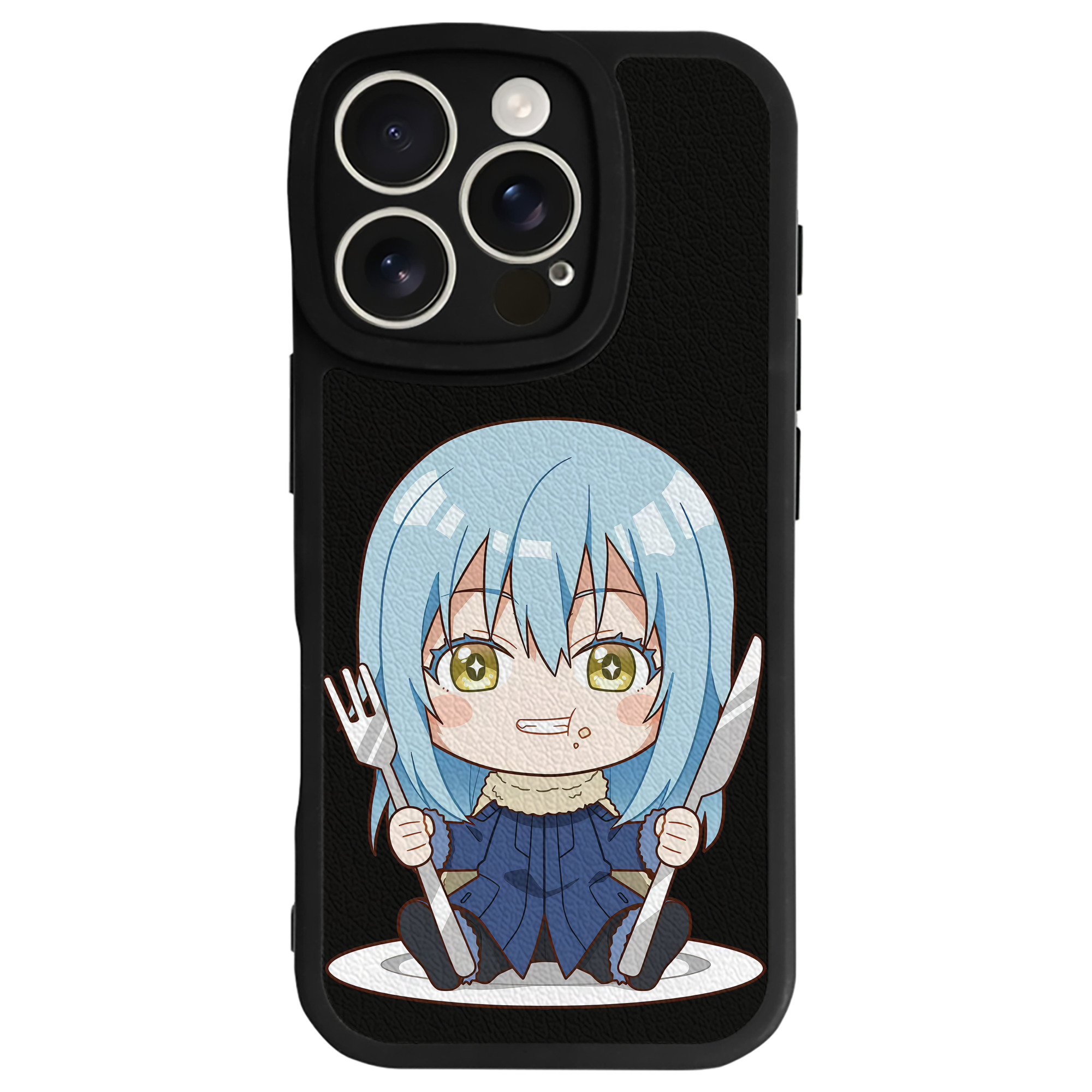 （画像用） 転スラ Regarding Reincarnated to Slime 【iPhone 16シリーズ対応】シリコンスマホケース（レザー調） 材質：シリコン
